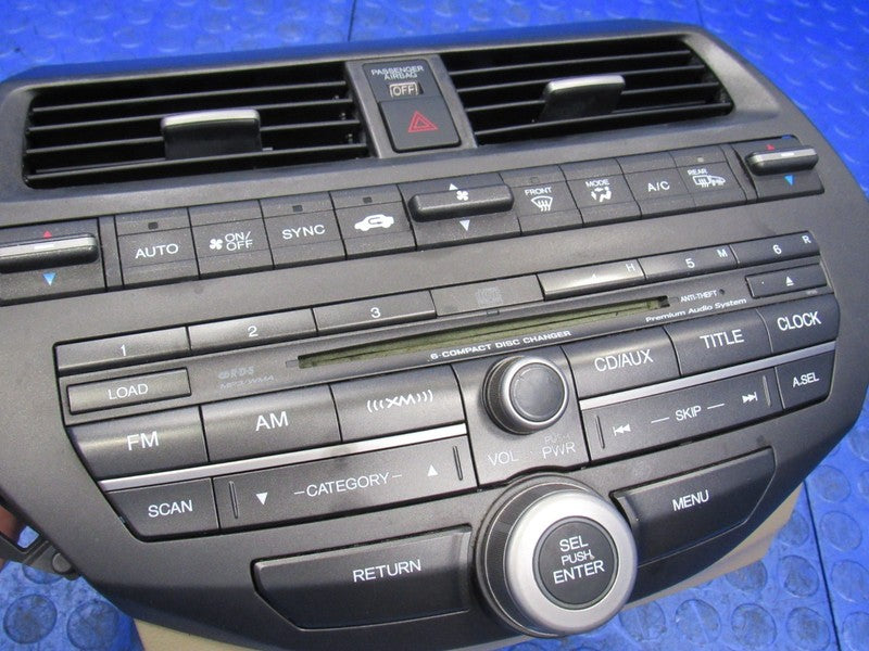 11-12 Honda Accord Sedan Audio Unit Radio Receiver Stereo XM 6 Disc AU
