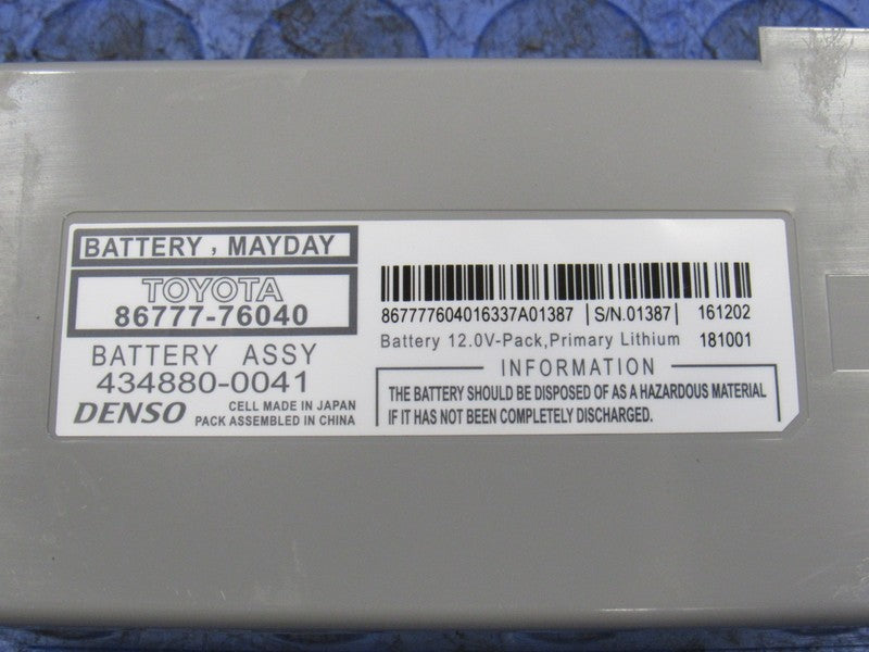 14-19 Lexus Toyota Mayday Back-Up Battery BUB Control Module 86777-760