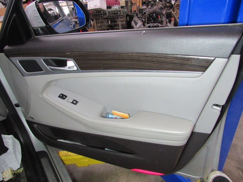 15-17 Genesis G80 Right RH Passenger Side Front Door Trim Panel Gray
