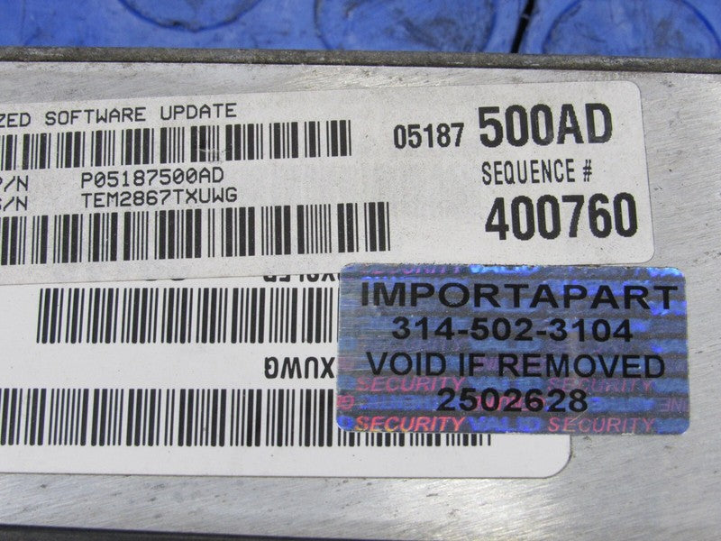 PROGRAMMED PLUG & PLAY 08 Aspen Durango 4.7L V8 4x2 ECM 05187500AD 500