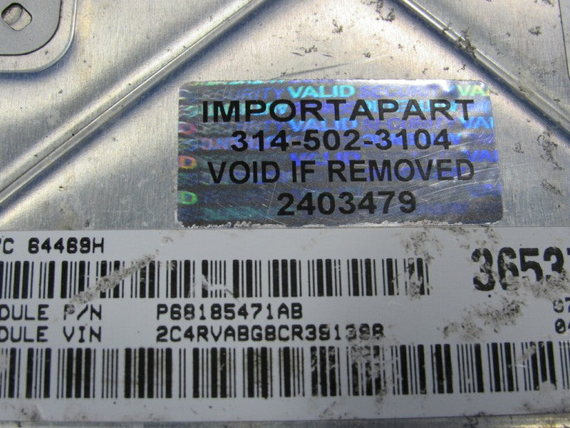 PROGRAMMED PLUG & PLAY 12 Caravan Town & Country 3.6 ECU 68185471AB 47