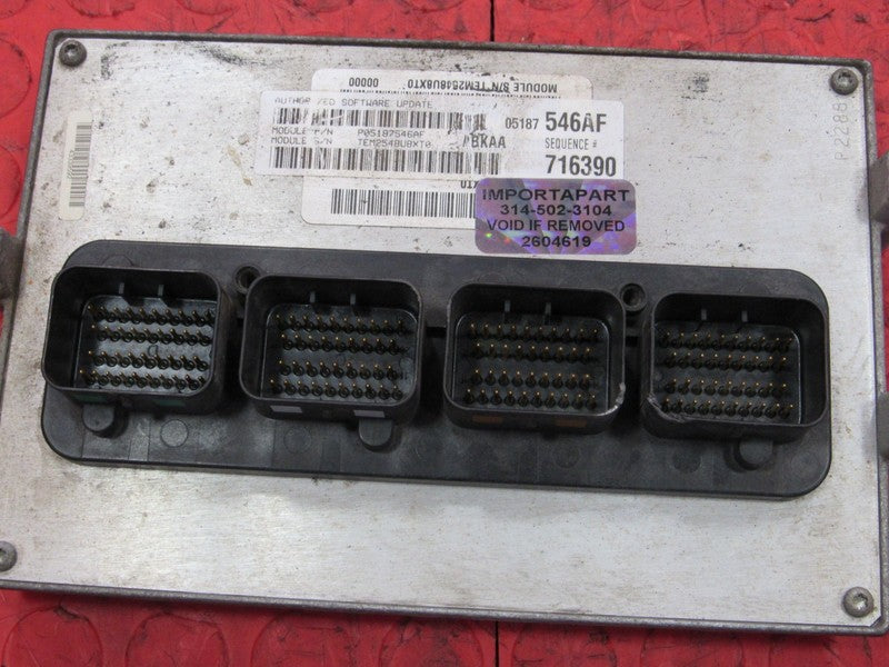 09 Dodge Ram 1500 Truck 3.7L AT ECU PCM Engine Computer 05187546AF 546