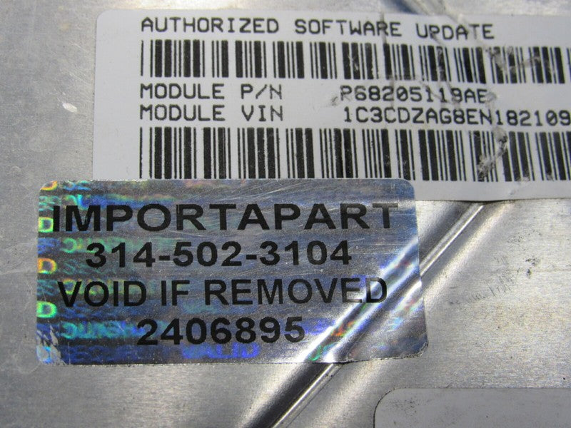 14 Avenger 200 3.6L AT ECU ECM PCM Engine Computer 68205119AE 119 PROG
