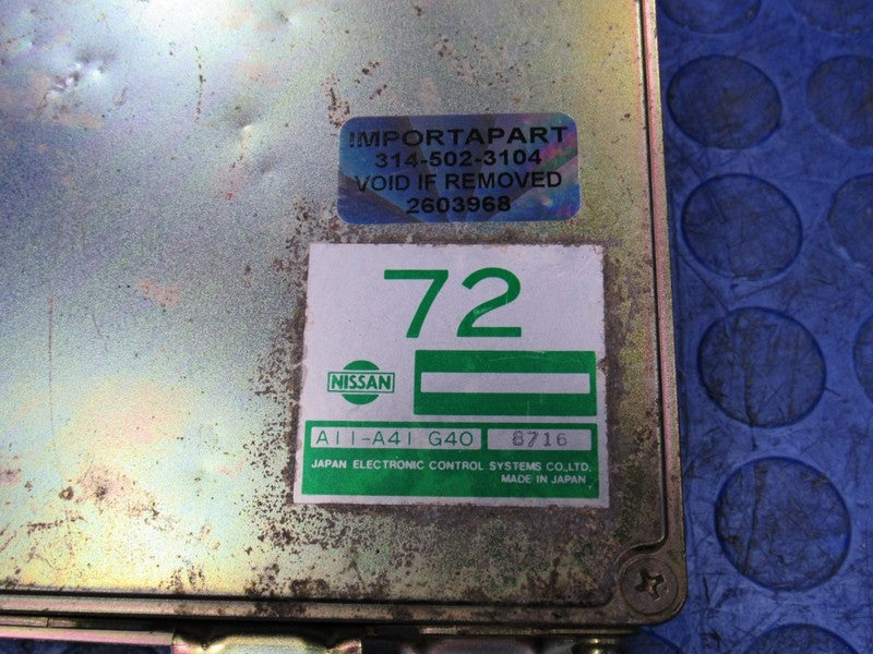 89 Nissan 240SX S13 2.4L KA24E MT ECU ECM PCM Engine Computer A11-A41 
