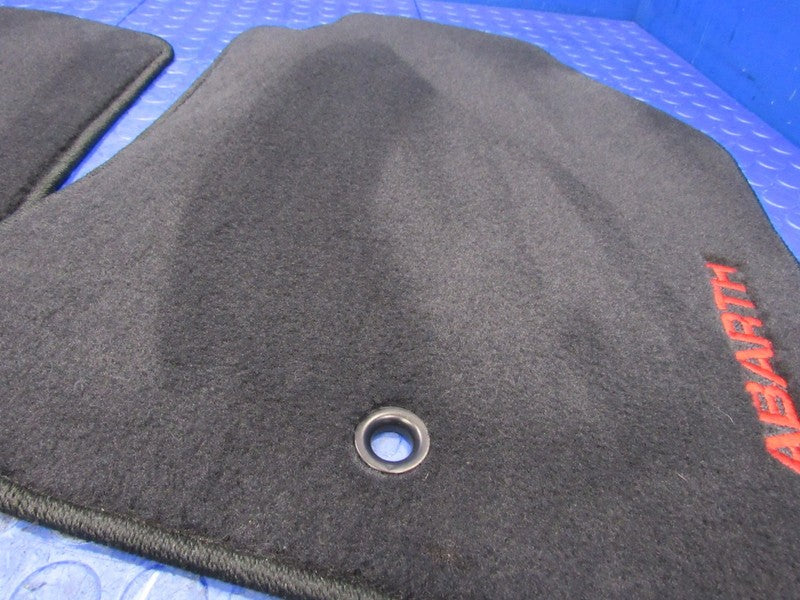 12-19 Fiat 500 Abarth Left Right Carpeted Floor Mat Set Pair Black Gen