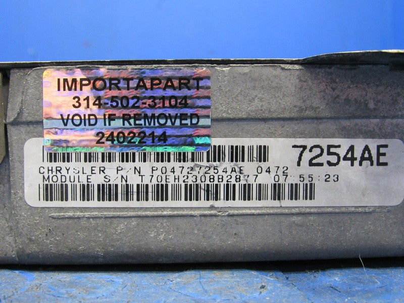 99 Dodge Caravan Voyager 3.8 ECU ECM PCM Engine Computer 04727254AE 25