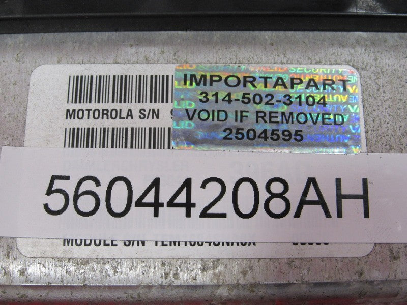 PROGRAMMED PLUG & PLAY 04 Jeep Liberty KJ 3.7L AT ECM 56044208AH 208 P