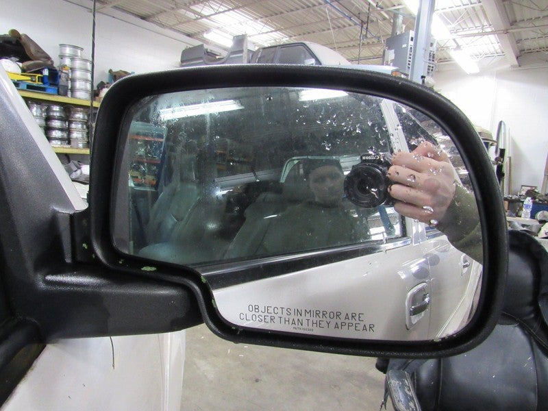 03-06 Escalade Silverado Right RH Passenger Power Door Mirror White Di