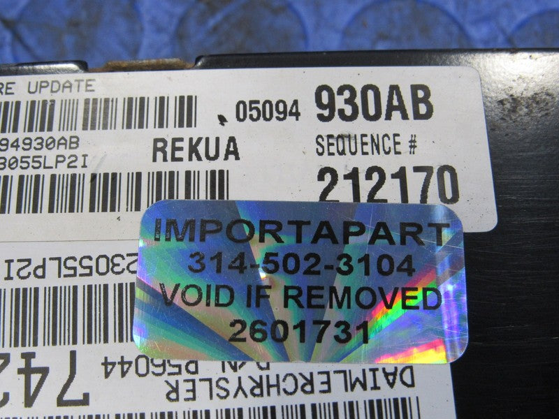 PLUG & PLAY 06 Grand Cherokee 3.7L V6 4x2 Engine Computer ECU 05094930