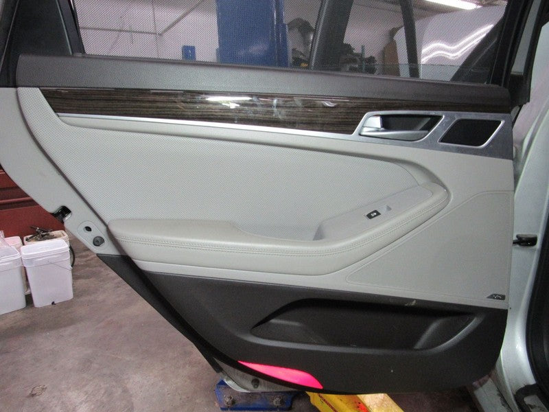 15-17 Genesis G80 Left LH Driver Side Rear Door Trim Panel Gray
