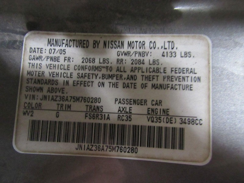03-09 Nissan 350Z Power Front Seat Control Module 28565-CE400