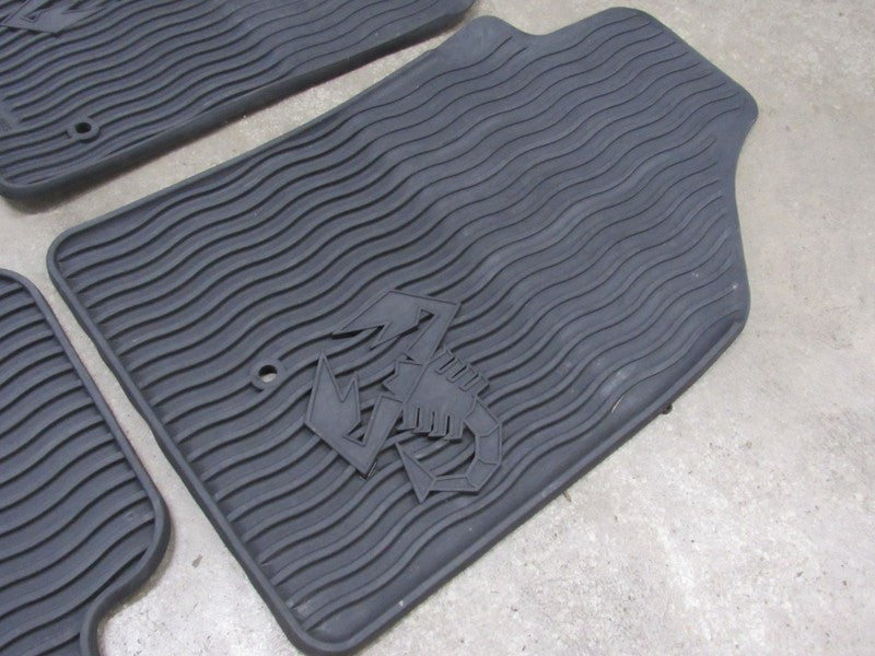 12-19 Fiat 500 Abarth All Season Floor Mat Set Rubber Black OEM Set 56