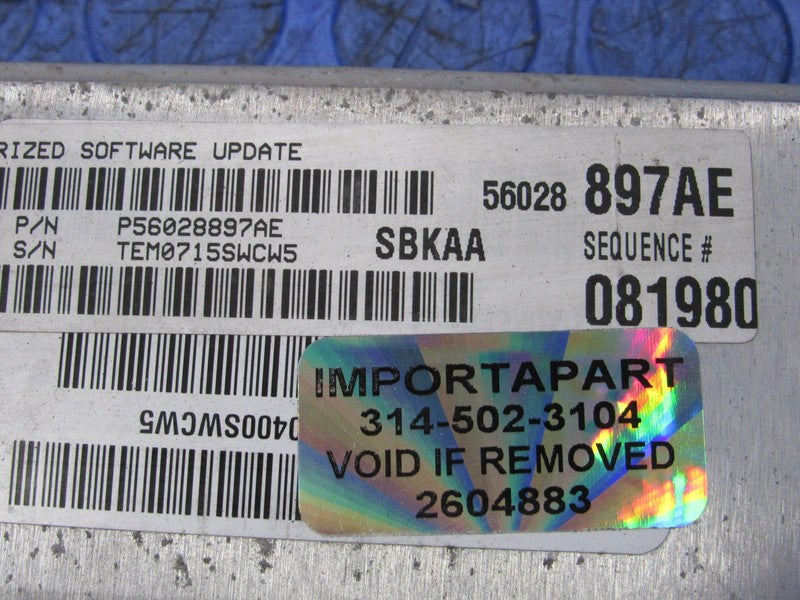 PROGRAMMED PLUG & PLAY 05 Dodge Durango 3.7L V6 ECU PCM 56028897AE 897