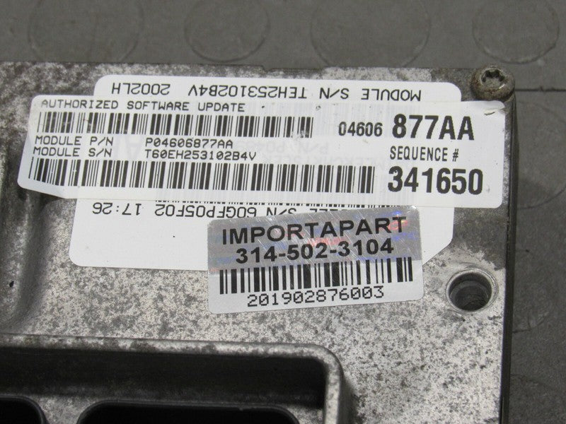 PROGRAMMED PLUG & PLAY 02 300M Concorde Intrepid 2.7L PCM ECM 04606877