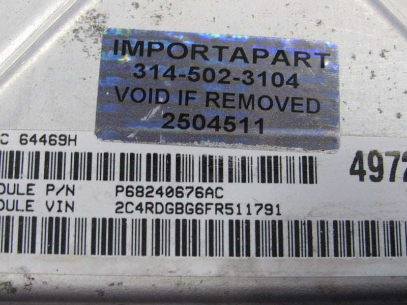 PROGRAMMED PLUG & PLAY 15 Caravan 3.6L ECU ECM Computer 68240676AC 676