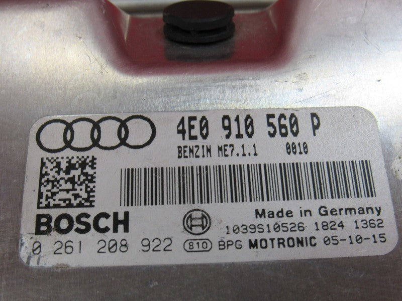 06 Audi A8 Quattro 4.2L ECU ECM PCM Engine Control Computer 4E0 910 56