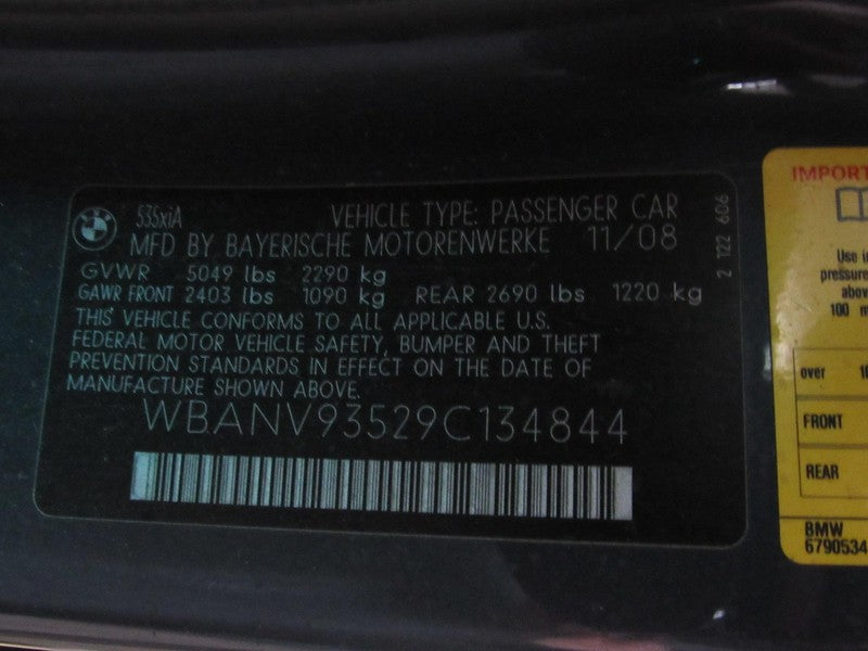 08-10 BMW 528 535 550 Left LH Driver Power Door Mirror Platingray Meta