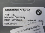 08 BMW 328i 3.0L E90 DME ECU ECM PCM CAS Engine Computer Key Set 7 581