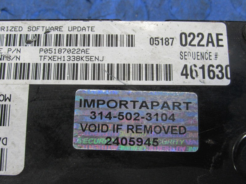 08 Charger Magnum 300 3.5L ECU ECM PCM Engine Computer 022 05187022AE 
