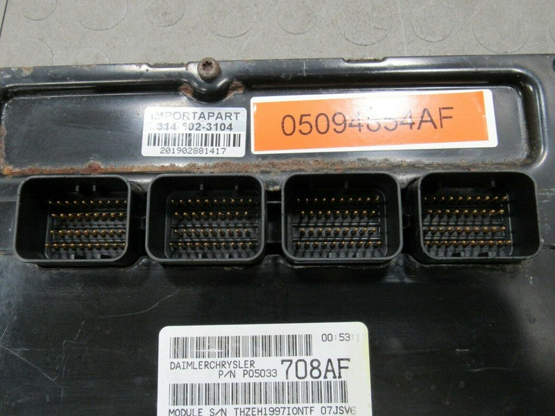 PLUG & PLAY 07-08 Sebring Avenger 2.7L Engine Computer ECU 05094854 PR