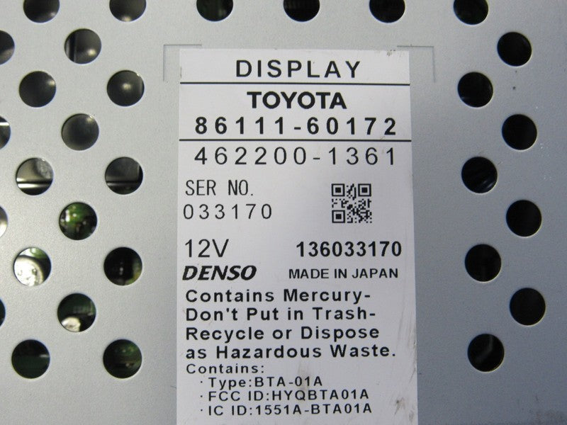 03-07 Lexus LX470 Navigation HVAC Display Screen Receiver Radio 86111-