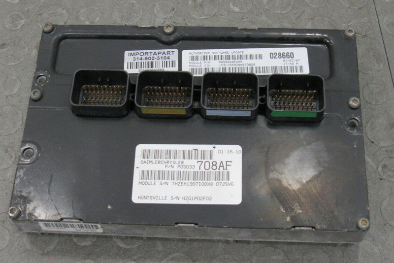 PLUG & PLAY 07-08 Sebring Avenger 2.7L Engine Computer ECU 05094853 PR