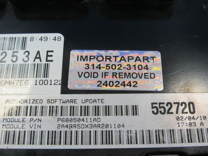 10 Caravan T & C 4.0 ECU ECM PCM Engine Computer Control 411 68050411A