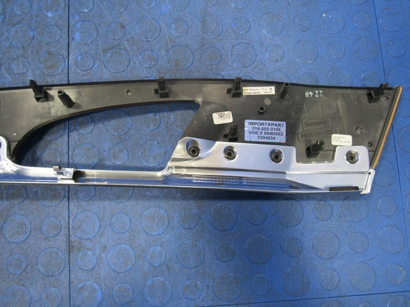 10-16 Porsche Panamera Front Right Inner Door Panel Finish Trim Dark W