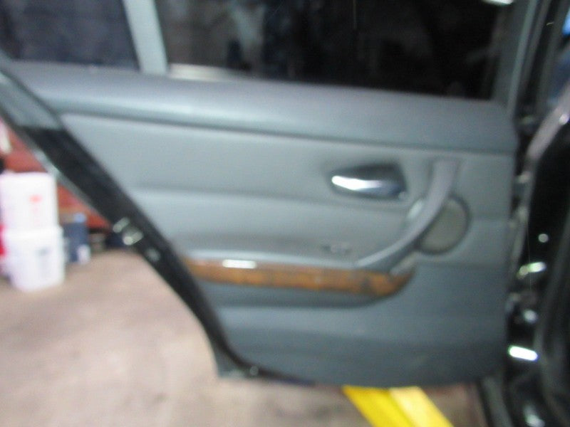 07-11 BMW E90 328 335 Left LH Driver Side Rear Door Trim Panel Black