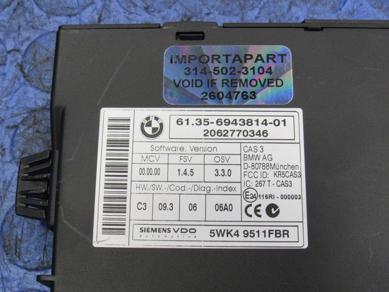 07 BMW 1 3 5 6 Series X5 X6 Mini Cooper CAS Car Access System 61.35-69