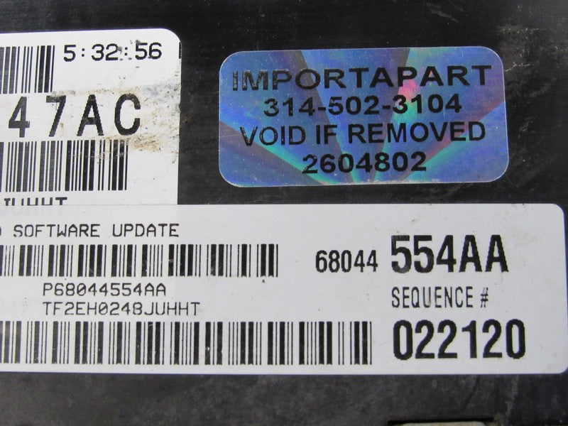 PROGRAMMED PLUG & PLAY 08 Caravan T&C 3.3L FFV ECM 68044554AA 554 PROG