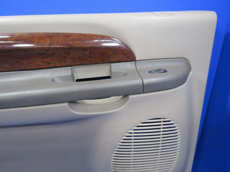 00-02 Ford Excursion Rear Left Driver Inner Door Panel Wood Beige 6737