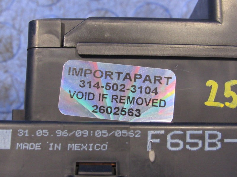 97-98 Ford F150 Interior Dash Fuse Box Junction Relay Block F65B-14A06