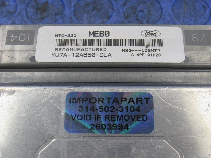 00 Ford F350 F450 F550 F53 6.8L V10 ECU ECM Engine Computer YU7A-12A65