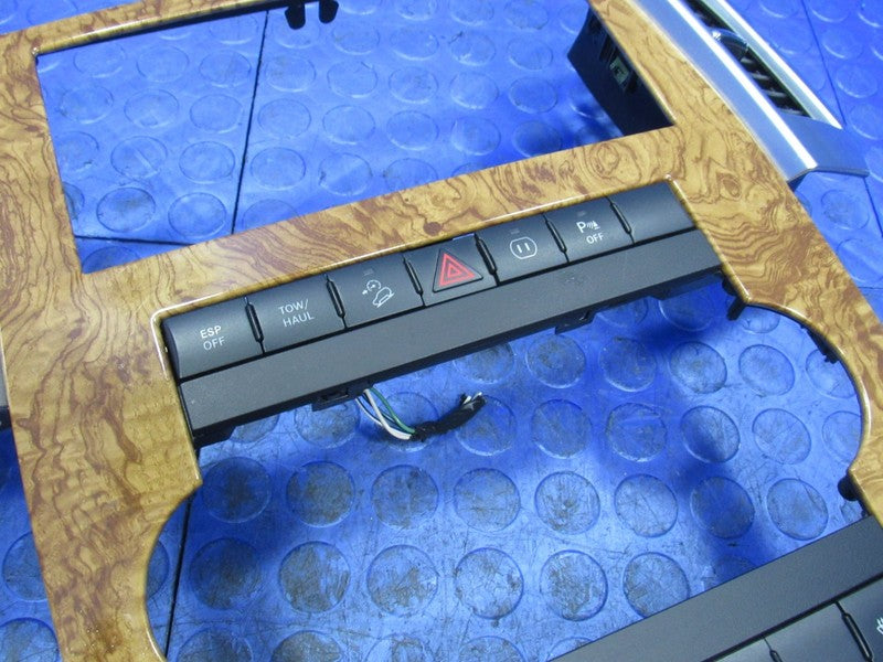 08-10 Jeep Grand Cherokee Light Woodgrain Radio Bezel Dash Trim Vents 