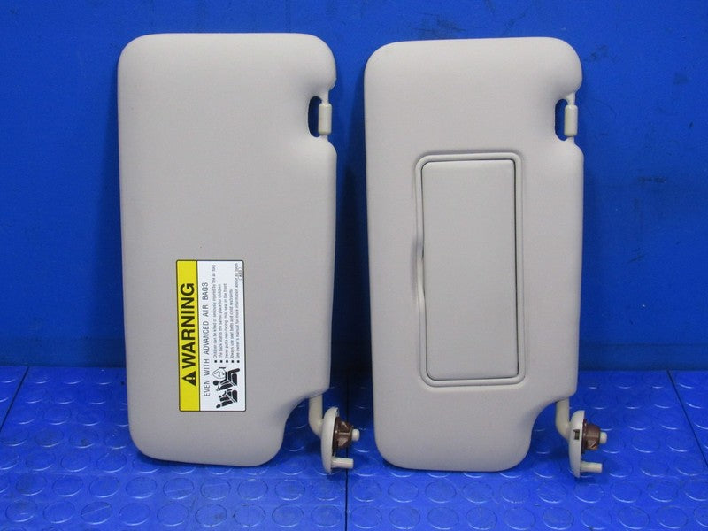 15-20 Honda Fit Right Left Sun Visor Shade Gray Pair Set w/ Mirrors OE