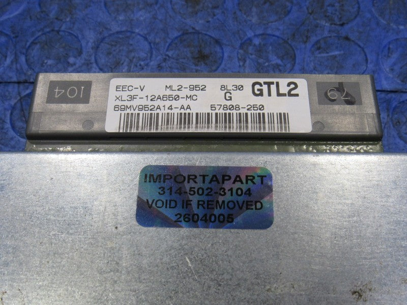 99 Ford F150 4.2L V6 MT ECU ECM PCM Engine Computer GTL2 XL3F-12A650-M
