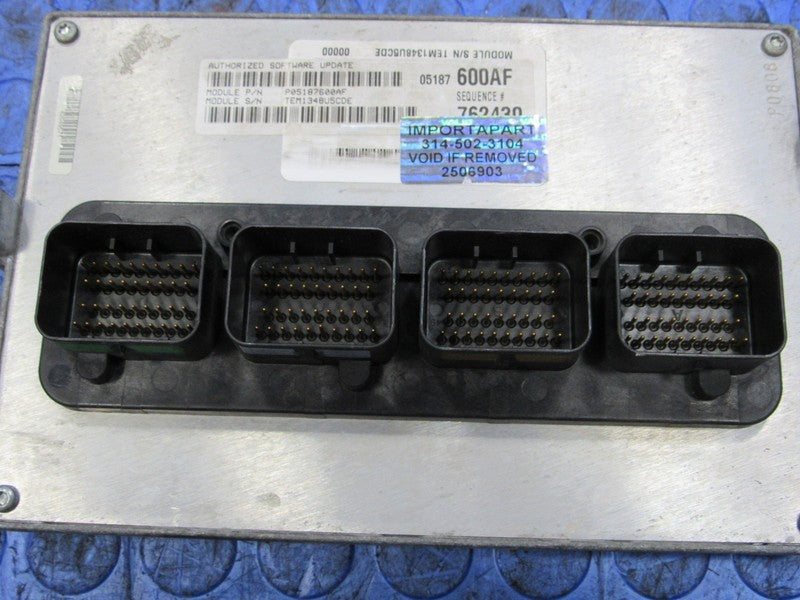 PROGRAMMED PLUG & PLAY 08 Dodge Durango 5.7L ECM 05187600AF 600 PROG 6