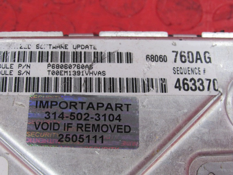 PROGRAMMED PLUG & PLAY 11 Dodge Charger 3.6L AT ECM 68060760AG 760 PRO