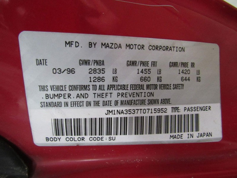 95-97 Mazda Miata MX-5 NA AC Heater Climate Control Panel