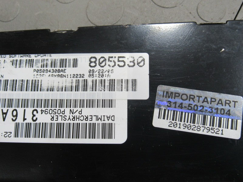 PROGRAMMED PLUG & PLAY 06 Stratus Sebring ECM PCM Computer 05094308AF 