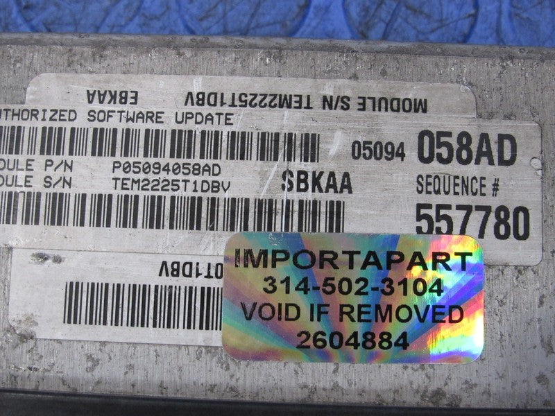 PROGRAMMED PLUG & PLAY 06 Dodge Durango 3.7L V6 ECU PCM 05094058AD 058