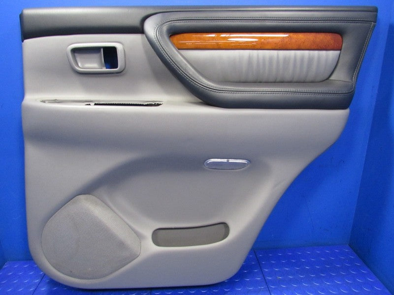 04-07 Lexus LX470 UZJ100 Rear Right RH Passenger Door Panel Grey Leath