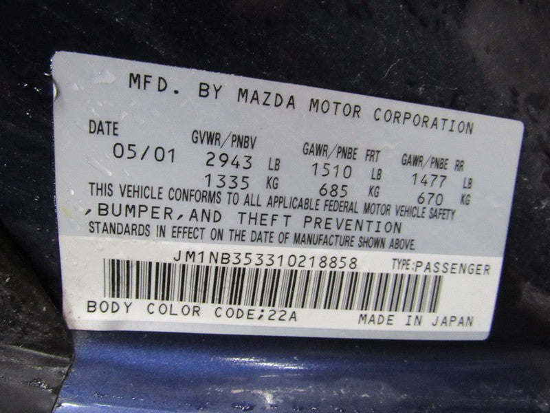 99-05 Mazda Miata MX-5 NB Right RH Passenger Power Door Mirror Supreme