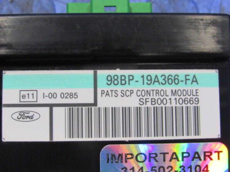 00-05 Ford Excursion PATS SCP Anti-Theft Control Module 98BP-19A366-FA