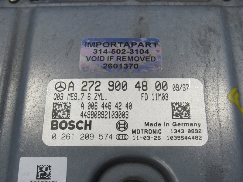 11 Mercedes ML350 3.5L ECU ECM PCM Engine Computer UNLOCKED 272 900 48