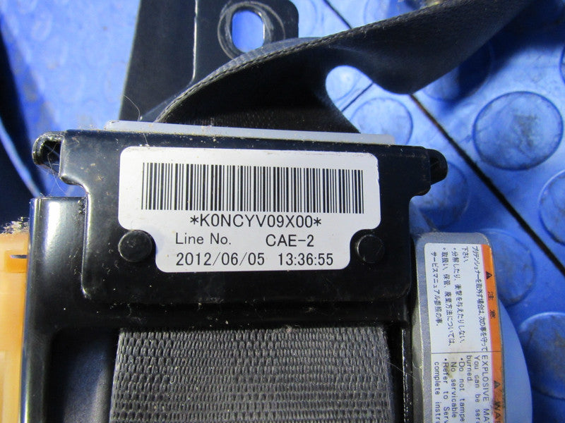 09-13 Honda Fit Front Driver Passenger Seat Belt Retractor Set Black 7