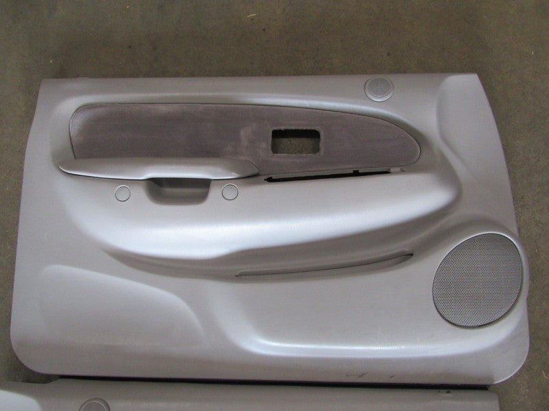 01-04 Toyota Tacoma Left Right Door Card Panel Set Power Windows Gray 