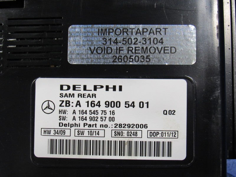 06-12 Mercedes GL ML R Class Rear SAM BCM Body Control Module 164 900 