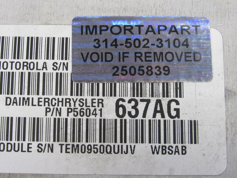PROGRAMMED PLUG & PLAY 00 Jeep Grand Cherokee 4.0L ECM 56041637AG 637 